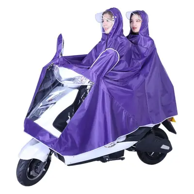 Enlarged Full Body Raincoat for Motorcycles Blue Waterproof