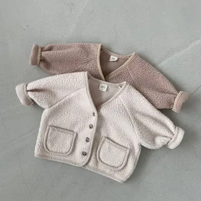 Soft Warm Korean Style Cardigan Jacket for Boys Girls