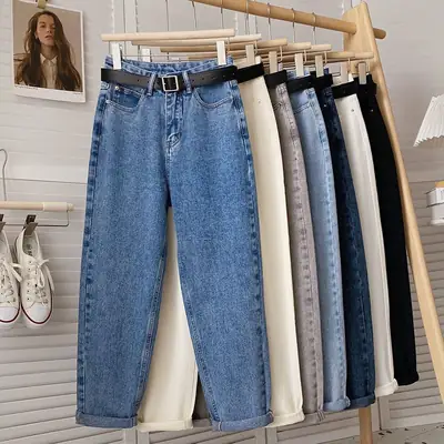 Women Jeans High Waist Slim Fit Retro Summer Wear