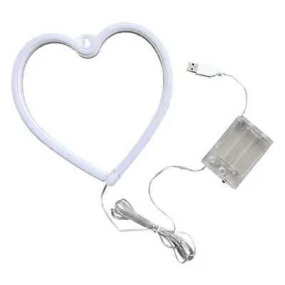 Heart Shape Purple Neon Light for Bedroom Decor