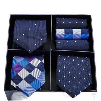 Men's 7-Piece Formal Tie Bow Tie Pocket Towel Set