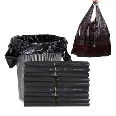 Portable Kitchen Vest Garbage Bag Black Thickened