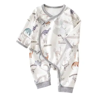 Newborn Pure Cotton Floral Jumpsuit White