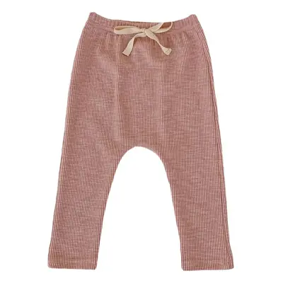 Pink Cotton Capri Pants for Babies Large Size