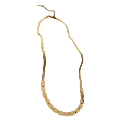Titanium Steel Blue Square Blade Necklace for Women