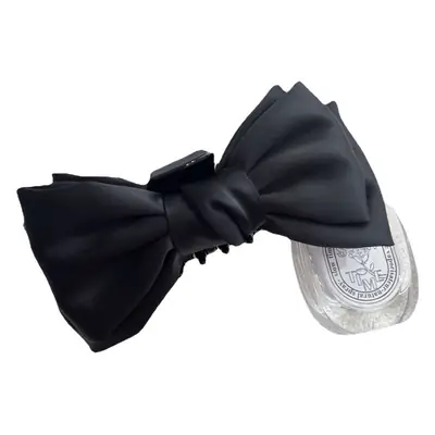 Black Bow Hair Clip for Women Large Size