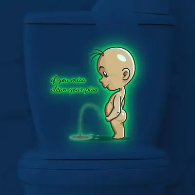 Self-Adhesive Fun Luminous Toilet Stickers for Kids