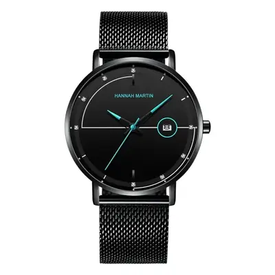Men's Black Stainless Steel Milan Mesh Watch