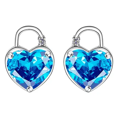 Heart Shaped Zircon Earrings for Women