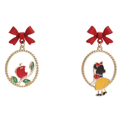Snow White Apple Fairy Earrings Red Bow Clip
