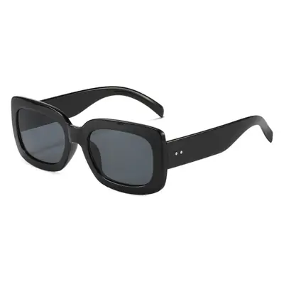 Square Frame Sunglasses European American Retro Brown