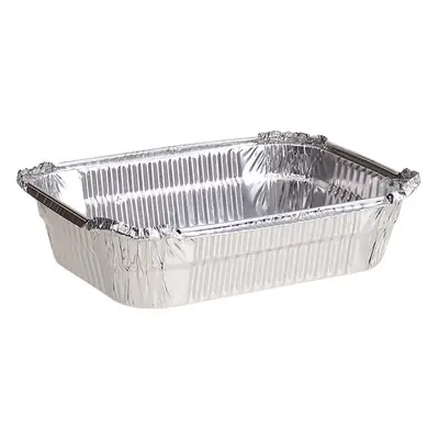 Rectangular Aluminum Foil BBQ Boxes Heat Proof Takeaway