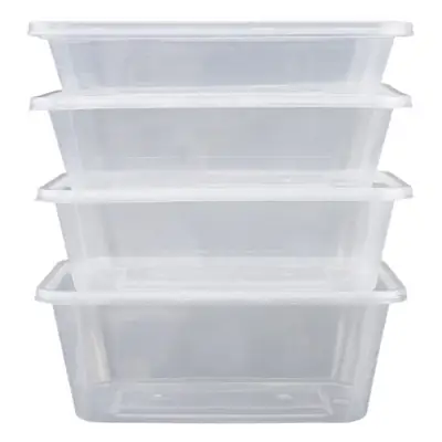 Thickened Disposable Lunch Box Rectangular Black Plastic