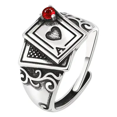 Korean Style Ring with Red Peach Design