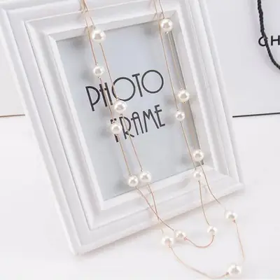 Korean Style Pearl Chain Necklace for Women