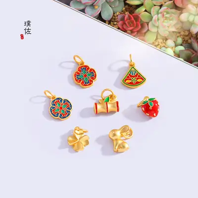 Vietnamese Sand Gold Rabbit Earrings All Year Round