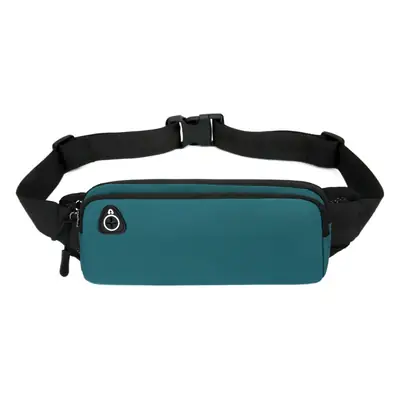 Casual Teal Waist Bag for Men with Adjustable Strap