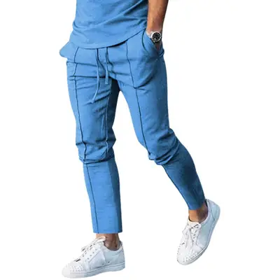Men's Black Slim Fit Casual Pants 2025