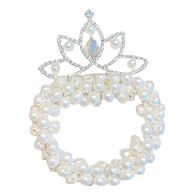 Pearl Crown for Girls with Star & Crystal Accents