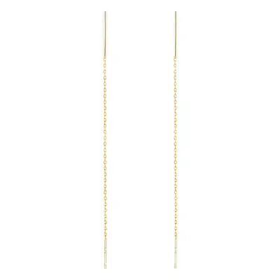 Square Line One-character Ear Line New Fashionable Ear Holes S925 Sterling Silver Earrings Girls Simple Elegant Cold Wind Ear Jewelry