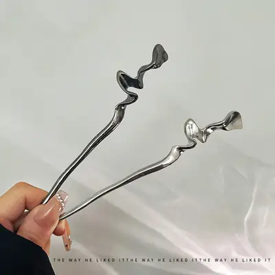 New Chinese Style Twisted Metal Hairpin Modern High-grade Sense