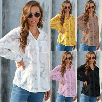 Plus Size Chiffon Shirt Tops All Colors Wholesale