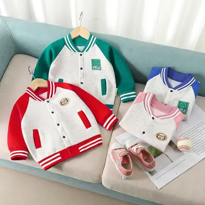 Children's Red White Baseball Jacket 2024