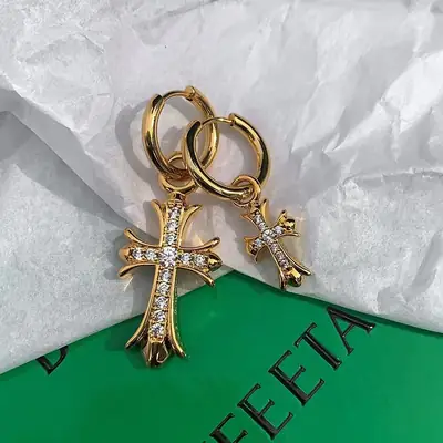 Diamond Cross Earrings for Women Luxury Jewelry