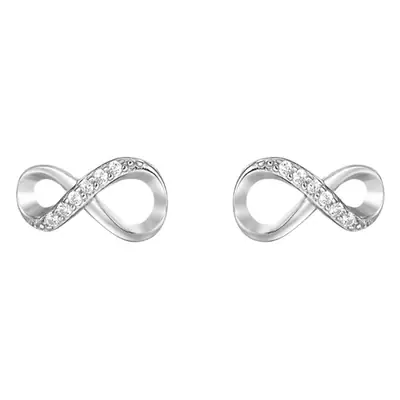 Nimeya S925 Sterling Silver Mobius Earrings Women's Korean Style Light Luxury High-end Sense Earrings Women's Fashion Distinctive Earrings