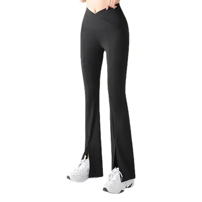 Black High Waist Shark Pants Women's Casual Wear