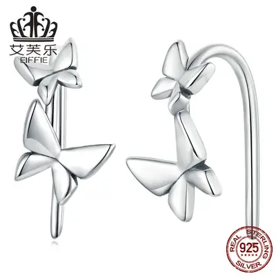 Sterling Silver Butterfly Earrings for Women