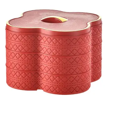 Red Light Luxury Fruit Compartment Box with Lid