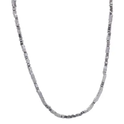 Broken Silver Quartet Necklace for Men Women