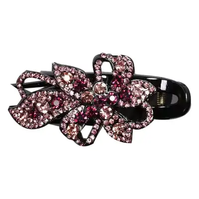 Korean Style Shark Clip Hair Accessory Black Rhinestone