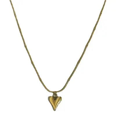 Gold Heart Pendant Necklace for Women
