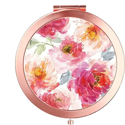 Golden HD Sublimation Makeup Mirror with Eiffel Tower Design