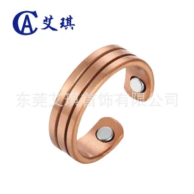 Pure Red Copper Magnet Ring 65mm for Men Women