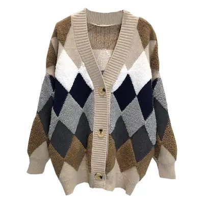Women's Cross-Country V-Neck Sweater Coat Winter Cozy