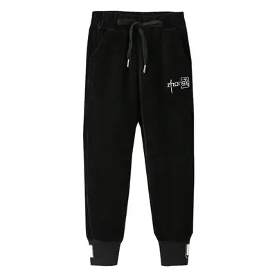 Women Chenille Sweatpants Black White Set