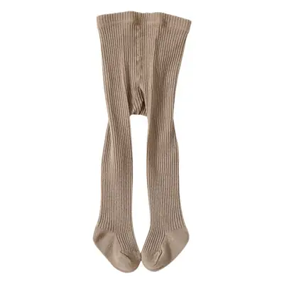 Girls Cotton Pantyhose Socks Solid Beige Spring Autumn