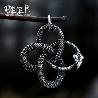 Stainless Steel Tail Snake Pendant for Men Women
