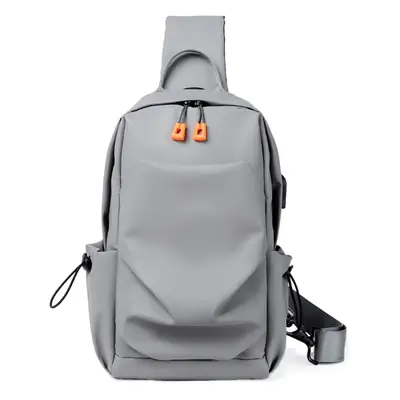 Men's Grey Korean Fashion Shoulder Messenger Bag
