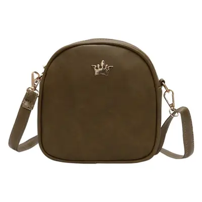 Crown PU Shoulder Bag Women Square Design Pink