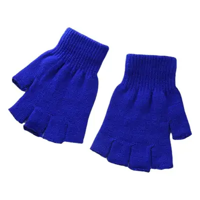 New Winter Knitted Half Finger Gloves for Men Women