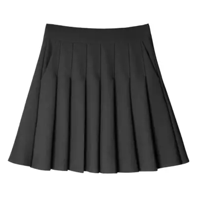 Pink Pleated Skirt High Waist Elastic A-Line Women Summer 2022