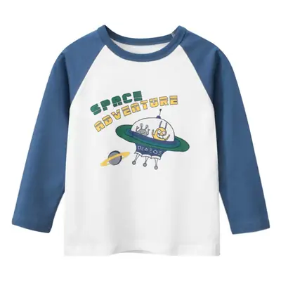 Kids Space Adventure Long Sleeve T-Shirt Blue White