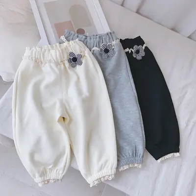 2022 Baby Western Pants Cream Grey Black Loose Casual 0-3Y