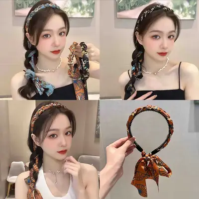 New Summer Braided Hair Headband with Bow