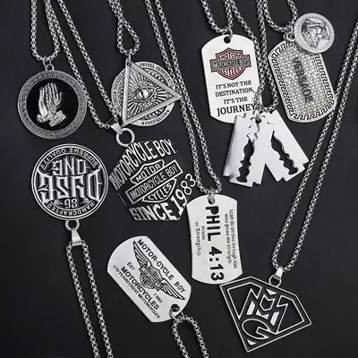 Hip Hop Necklace Men Women Streetwear Pendant Chain