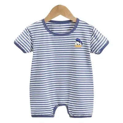 Baby Striped Short Sleeve Baby Boy Romper 100 Days